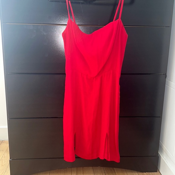 Reformation Babe Dress in Cherry, Size: 0 - Picture 3 of 6
